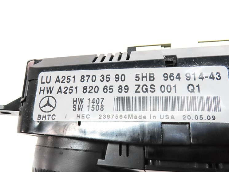 Thumbnail 8: 08-11 MERCEDES GL320 GL350 GL450 GL550 ML320 ML350 ML550 TEMPERATURE CONTROL