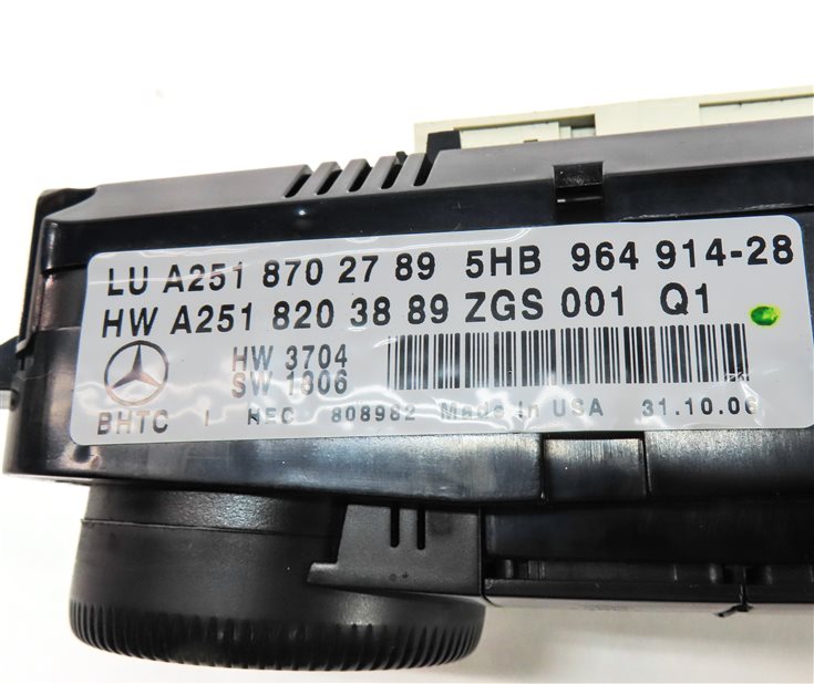 Thumbnail 6: 06-08 MERCEDES ML320 ML350 ML550 R320 R350 (W164 W251) FRONT TEMPERATURE CONTROL