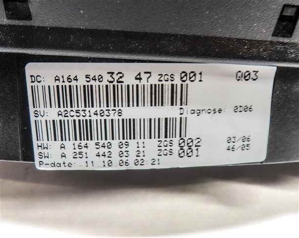 Thumbnail 7: 2007 MERCEDES GL450 ML350 ML500 (X164 W164) SPEEDOMETER INSTRUMENT GAUGE (98k)