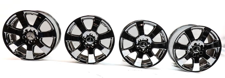 Thumbnail 2: 2006-2007 MERCEDES ML320 ML350 R350 W164 17X7.5 7 SPOKE WHEEL RIM SET/4 (CHROME)