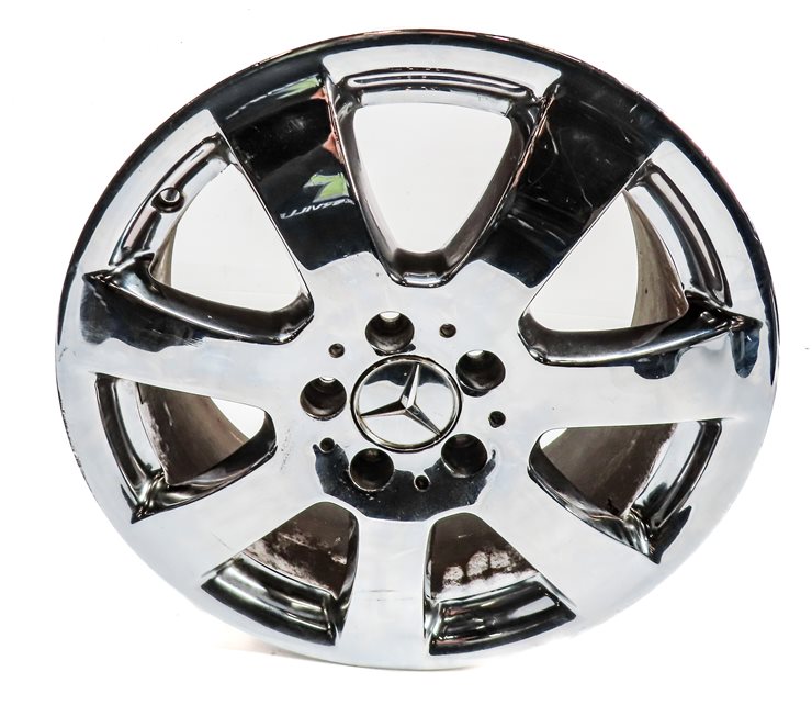 Thumbnail 3: 2006-2007 MERCEDES ML320 ML350 R350 W164 17X7.5 7 SPOKE WHEEL RIM SET/4 (CHROME)
