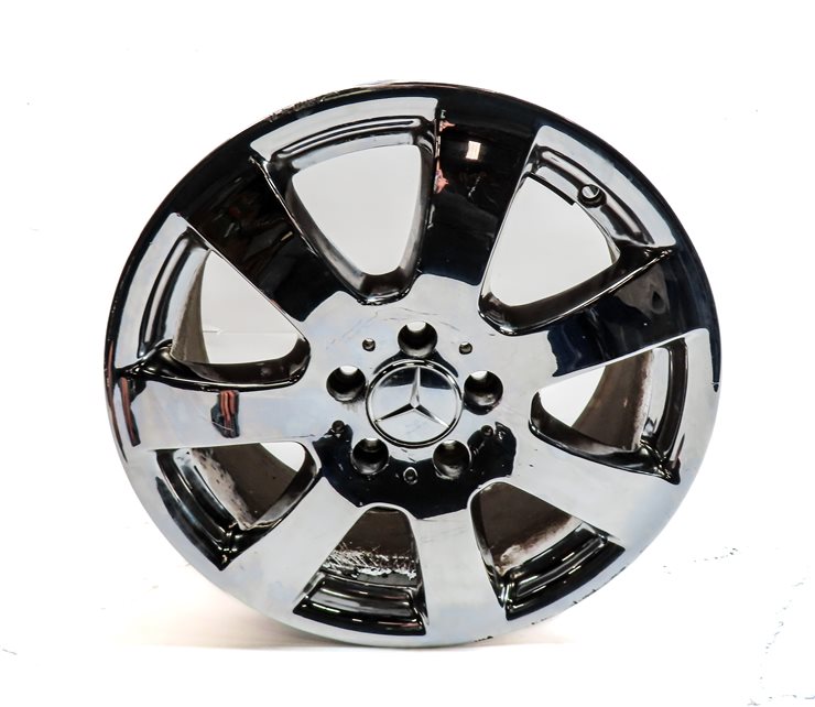 Thumbnail 5: 2006-2007 MERCEDES ML320 ML350 R350 W164 17X7.5 7 SPOKE WHEEL RIM SET/4 (CHROME)