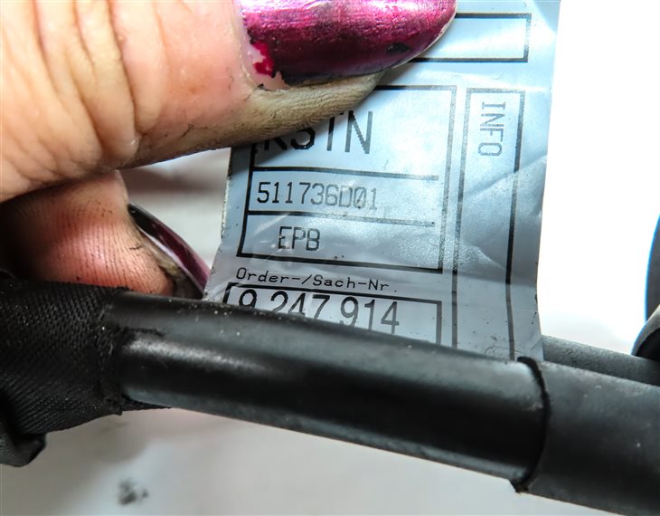 Thumbnail 5: 2011 BMW 535I (F10) EMERGENCY PARK PARKING BRAKE WIRE WIRING HARNESS LOOM