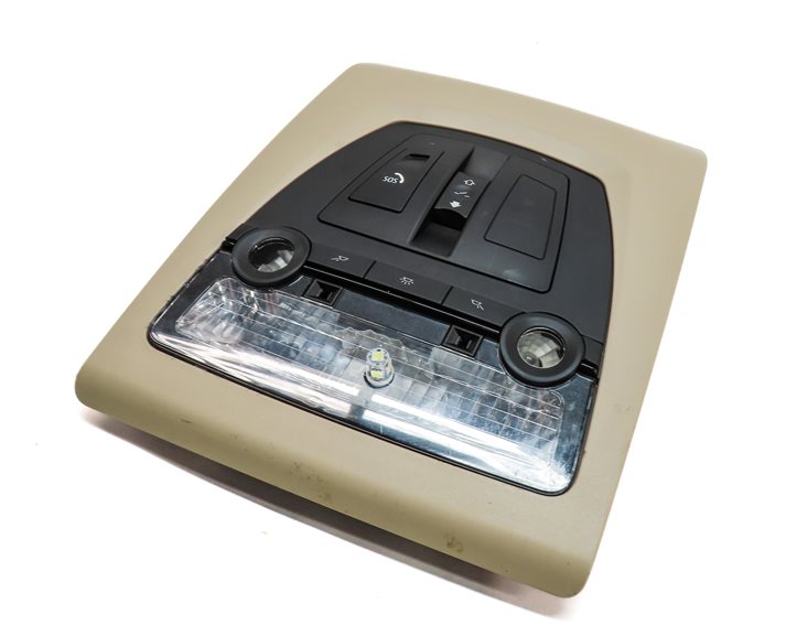 11 BMW 535I (F10) FRONT INTERIOR DOME MAP READING LIGHT w/SUNROOF SWITCH (Beige)