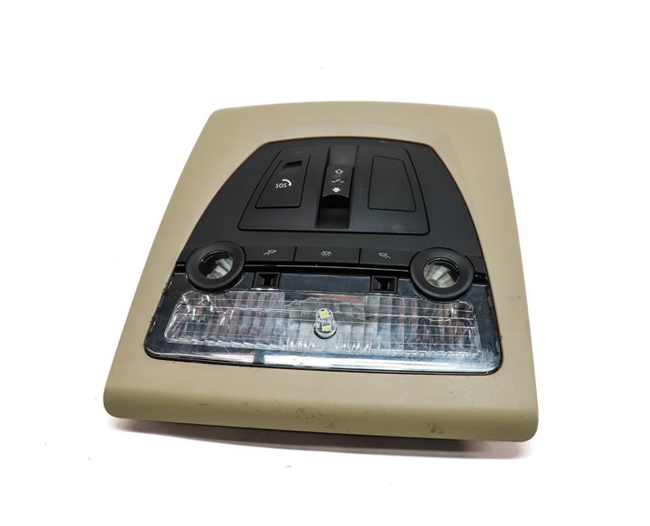 Thumbnail 3: 11 BMW 535I (F10) FRONT INTERIOR DOME MAP READING LIGHT w/SUNROOF SWITCH (Beige)