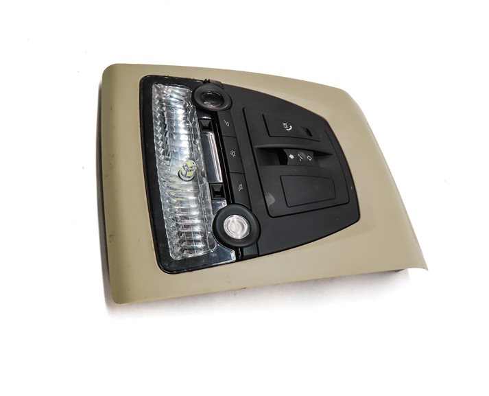 Thumbnail 4: 11 BMW 535I (F10) FRONT INTERIOR DOME MAP READING LIGHT w/SUNROOF SWITCH (Beige)
