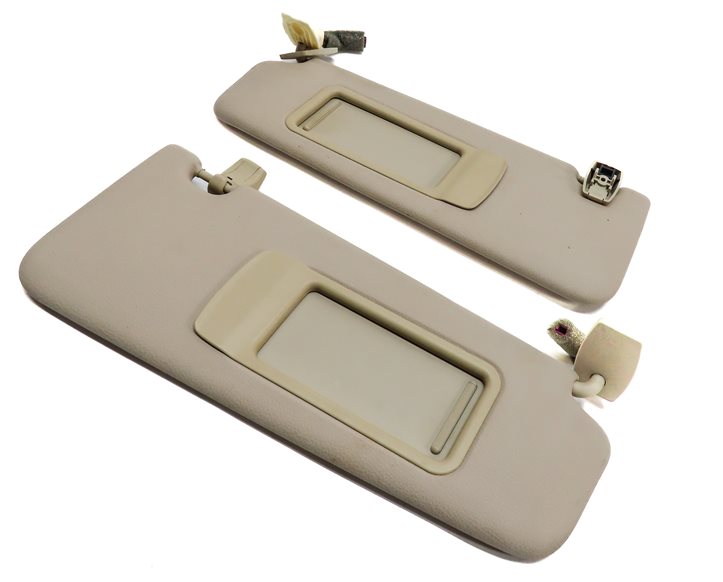 2010-2016 BMW 528i 535i 550i (F10) FRONT LEFT & RIGHT SUNVISOR SHADE SET (Beige)