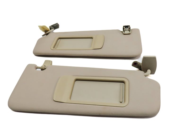 Thumbnail 2: 2010-2016 BMW 528i 535i 550i (F10) FRONT LEFT & RIGHT SUNVISOR SHADE SET (Beige)