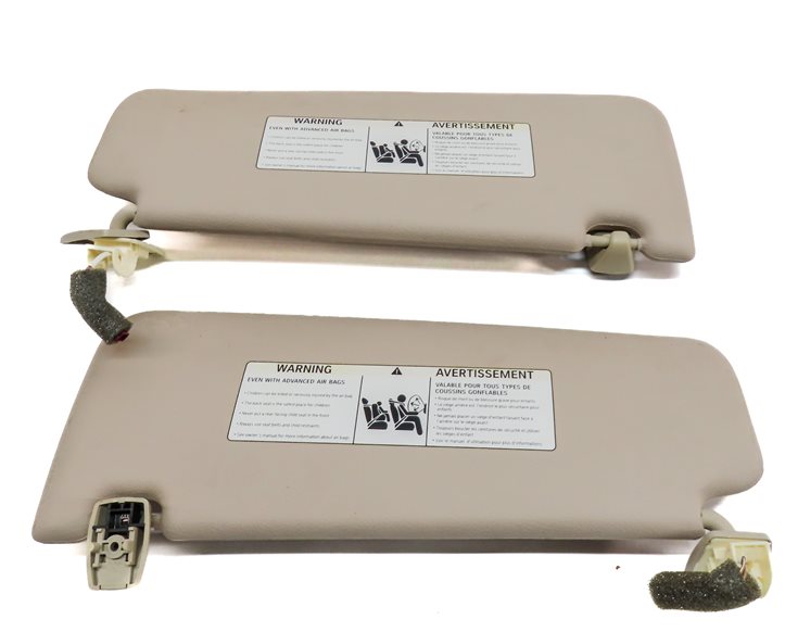 Thumbnail 5: 2010-2016 BMW 528i 535i 550i (F10) FRONT LEFT & RIGHT SUNVISOR SHADE SET (Beige)