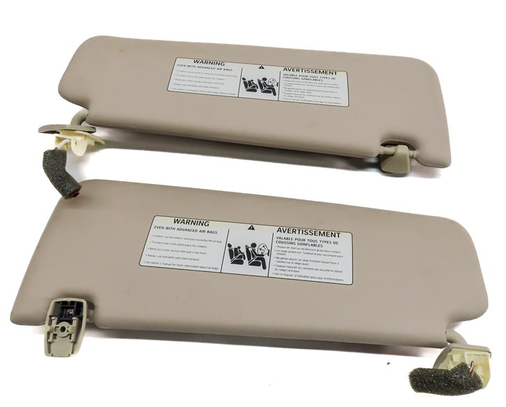 Thumbnail 6: 2010-2016 BMW 528i 535i 550i (F10) FRONT LEFT & RIGHT SUNVISOR SHADE SET (Beige)