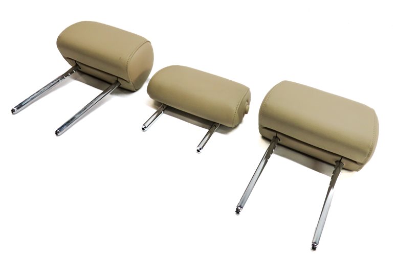 11-16 BMW GT 5-SERIES (F07 F10) REAR LEFT CENTER RIGHT SEAT HEADREST SET (Beige)