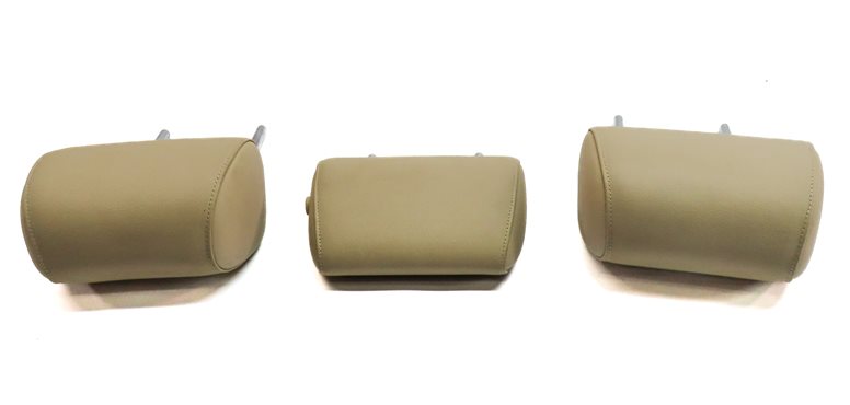 Thumbnail 4: 11-16 BMW GT 5-SERIES (F07 F10) REAR LEFT CENTER RIGHT SEAT HEADREST SET (Beige)