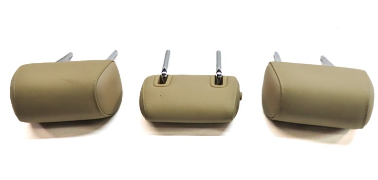 Thumbnail 5: 11-16 BMW GT 5-SERIES (F07 F10) REAR LEFT CENTER RIGHT SEAT HEADREST SET (Beige)