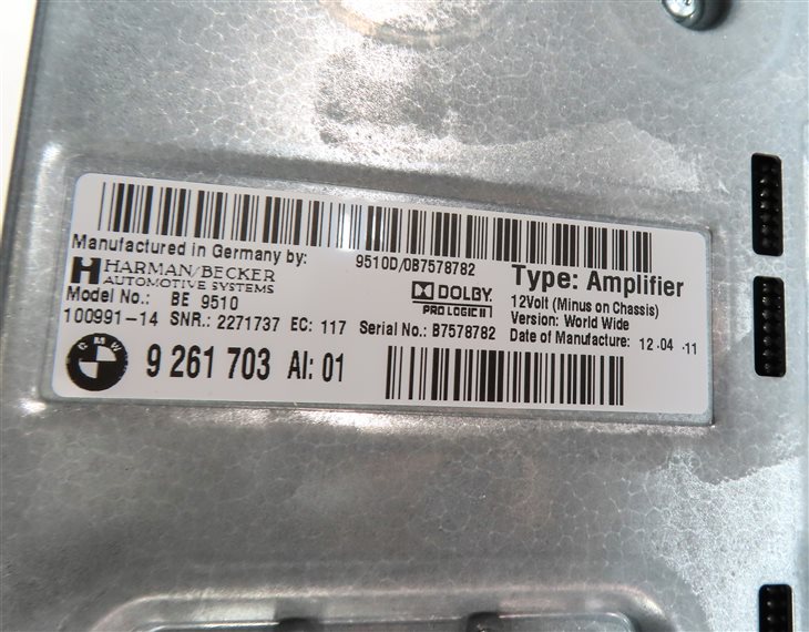 Thumbnail 6: 11-14 BMW 5 6 SERIES M5 M6 (F06 F10 F12 F13) STEREO HARMAN AUDIO AMP AMPLIFIER