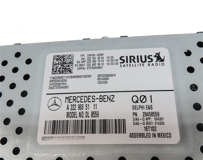 Thumbnail 6: 2016 MERCEDES C300 (W205) SIRIUS SATELLITE RADIO RECEIVER CONTROL MODULE