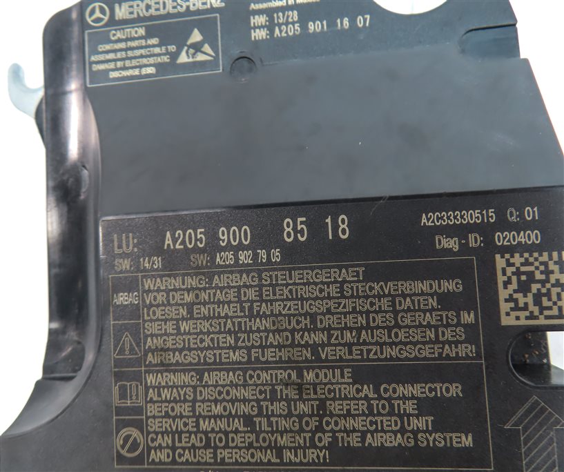 Thumbnail 5: 15-16 MERCEDES C300 C350 C400 C450 C63 GLC300 (W205 X253) SRS BAG CONTROL MODULE