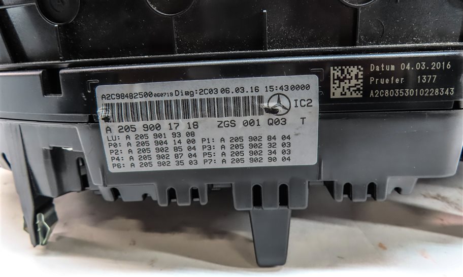 Thumbnail 7: 2016-2017 MERCEDES BENZ C300 GLC300 (W205 X253) SPEEDOMETER GAUGE CLUSTER (65k)