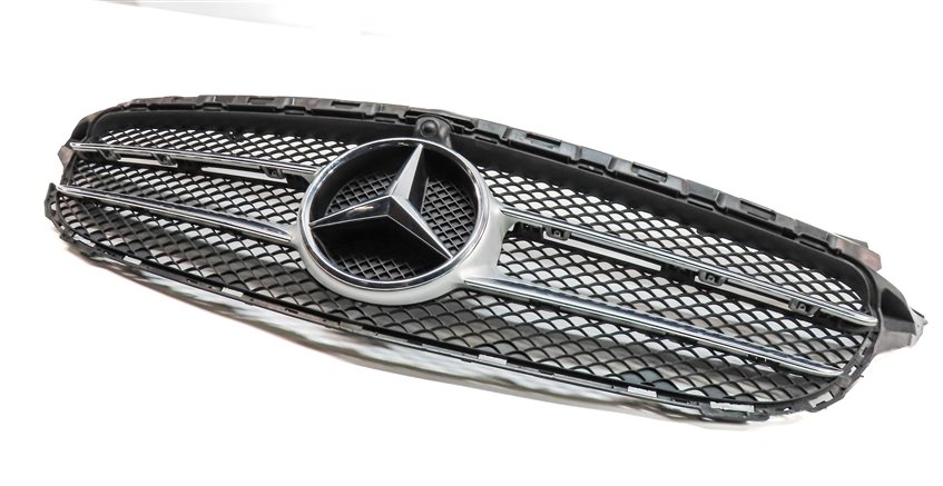 2015-2018 MERCEDES C300 C350E (W205) FRONT CENTER HOOD GRILLE EMBLEM (SILVER)