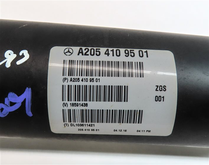 Thumbnail 5: 15-17 MERCEDES C300 W205 2.0T AUTO TRANS RWD COUPE SEDAN DRIVE SHAFT DRIVESHAFT