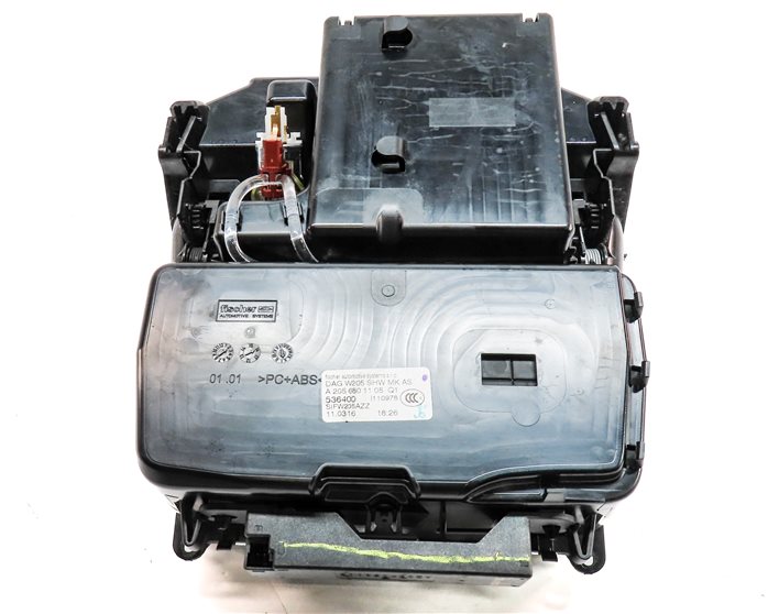 Thumbnail 5: 16 MERCEDES C300 (W205) FRONT CENTER CONSOLE CUPHOLDER w/12V SOCKET (Zen Brown)