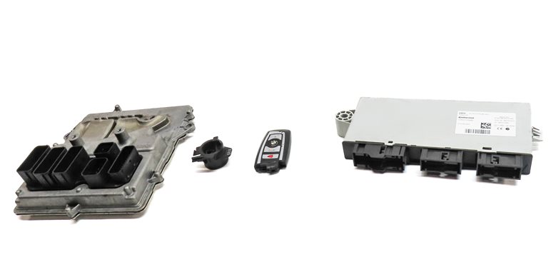 Thumbnail 2: 2014 BMW 640I CONV (F12) 3.0L (N55) ECM DME CAS 4 IMMOBILIZER MODULE KEY SET-3