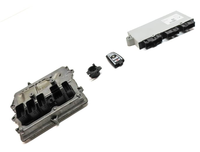 Thumbnail 3: 2014 BMW 640I CONV (F12) 3.0L (N55) ECM DME CAS 4 IMMOBILIZER MODULE KEY SET-3