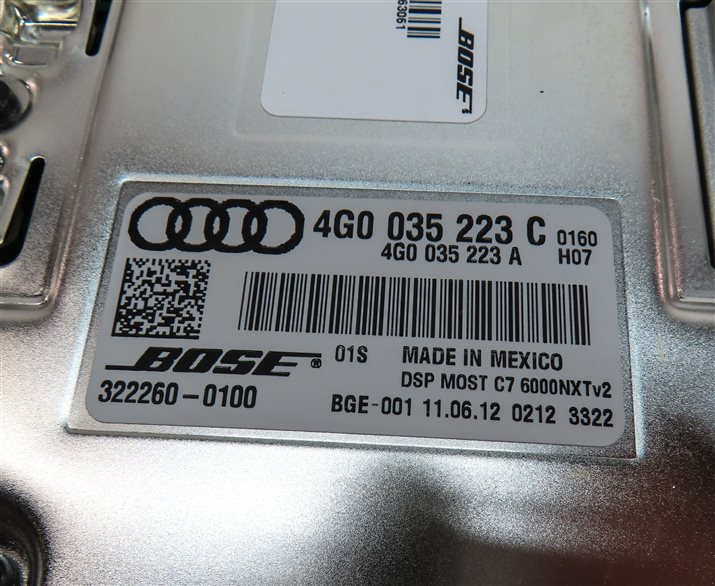 Thumbnail 5: 2012-2018 AUDI A6 A7 A8 S8 (C7 D4 4H 4G8) RADIO STEREO BOSE AUDIO AMP AMPLIFIER