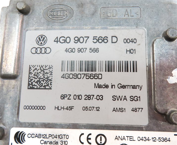 Thumbnail 6: 2012-2015 AUDI A6 S6 (C7) RIGHT PASSENGER REAR BLIND SPOT ALERT MODULE (MASTER)