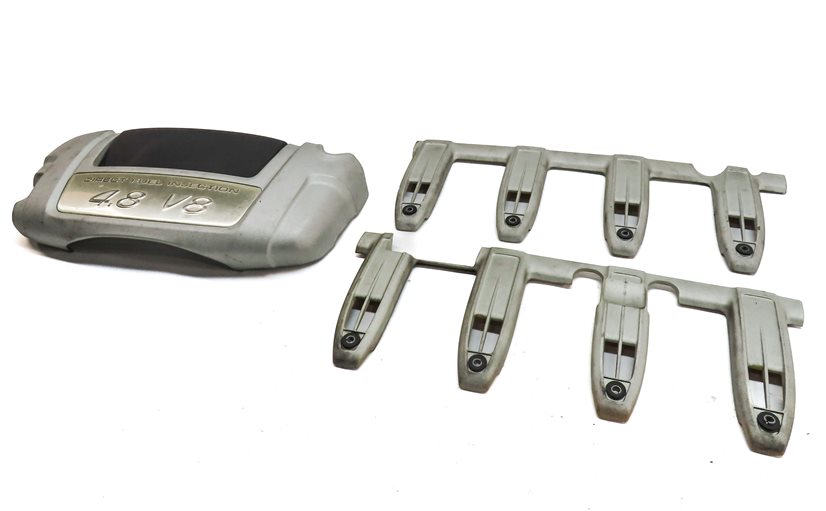2008 PORSCHE CAYENNE (957) FRONT PRIMARY MAIN ENGINE COVER VALVE COVER TRIM SET
