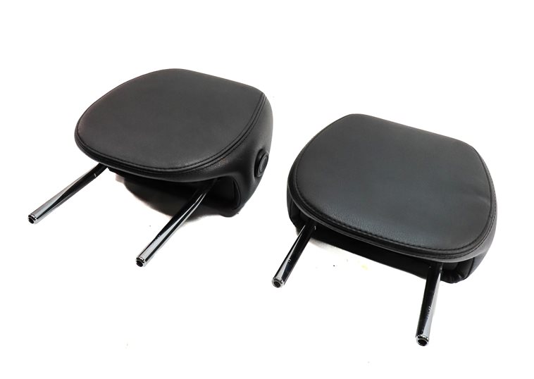 05-10 PORSCHE CAYENNE 955 957 FRONT LEFT RIGHT SEAT HEADREST SET/2 (BLACK)