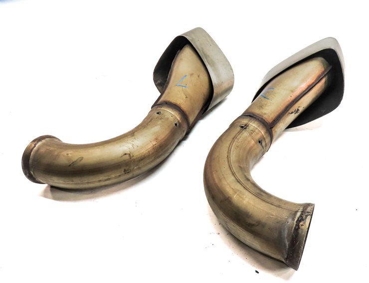 2008-2010 PORSCHE CAYENNE (957) LEFT & RIGHT MUFFLER PIPE EXHAUST TIP SET-2