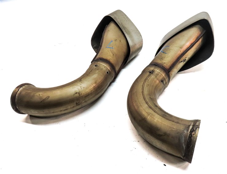 Thumbnail 2: 2008-2010 PORSCHE CAYENNE (957) LEFT & RIGHT MUFFLER PIPE EXHAUST TIP SET-2