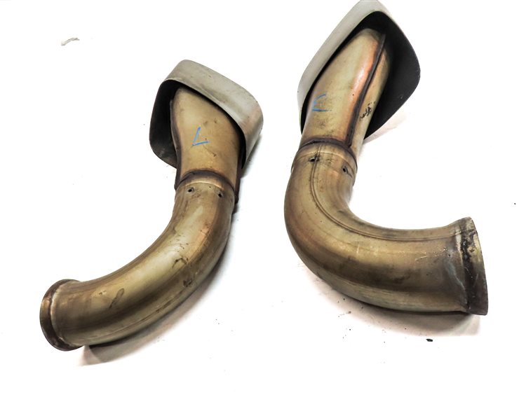 Thumbnail 3: 2008-2010 PORSCHE CAYENNE (957) LEFT & RIGHT MUFFLER PIPE EXHAUST TIP SET-2