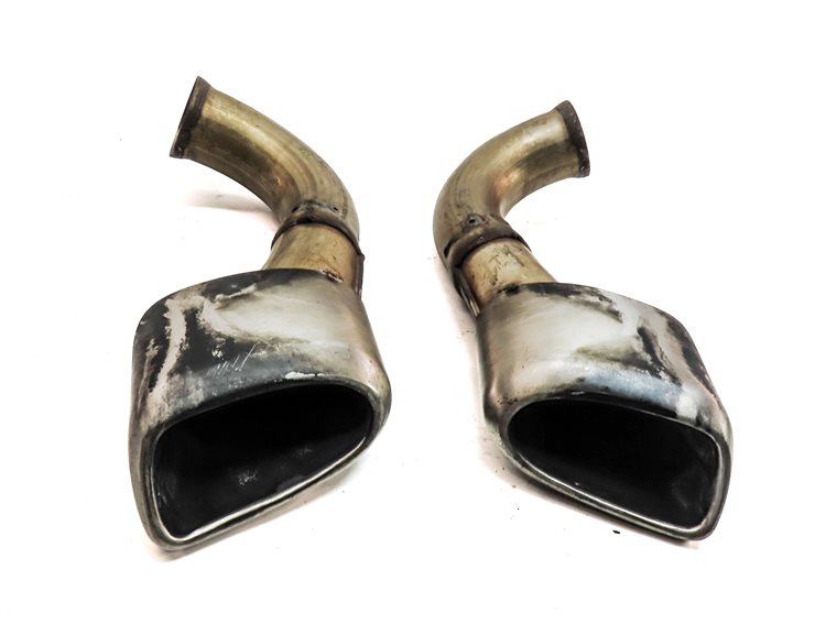 Thumbnail 6: 2008-2010 PORSCHE CAYENNE (957) LEFT & RIGHT MUFFLER PIPE EXHAUST TIP SET-2