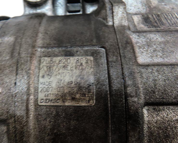 Thumbnail 6: 2008-2010 PORSCHE CAYENNE (957) 4.8L ENGINE AIR CONDITIONING A/C COMPRESSOR PUMP