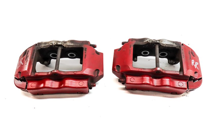 Thumbnail 10: 04-10 PORSCHE CAYENNE 955 957 4.5L 4.8L TURBO BRAKE CALIPER SET/4 (BREMBO) (RED)