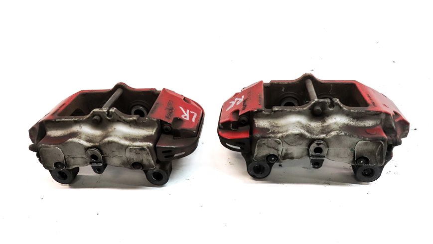 Thumbnail 11: 04-10 PORSCHE CAYENNE 955 957 4.5L 4.8L TURBO BRAKE CALIPER SET/4 (BREMBO) (RED)