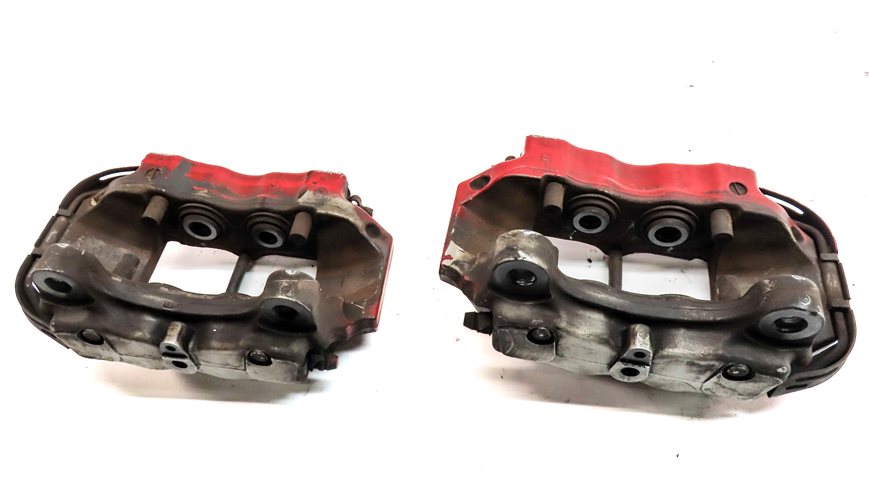 Thumbnail 13: 04-10 PORSCHE CAYENNE 955 957 4.5L 4.8L TURBO BRAKE CALIPER SET/4 (BREMBO) (RED)