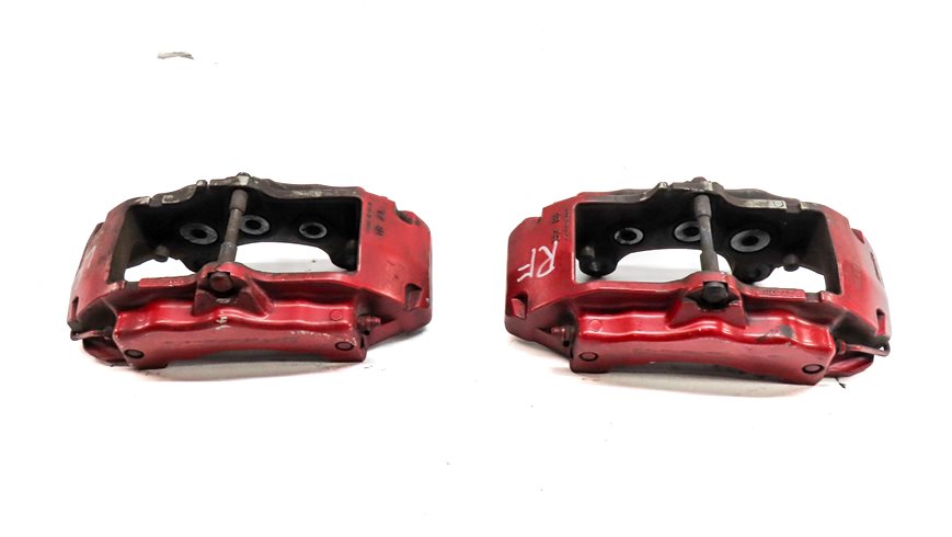 Thumbnail 4: 04-10 PORSCHE CAYENNE 955 957 4.5L 4.8L TURBO BRAKE CALIPER SET/4 (BREMBO) (RED)