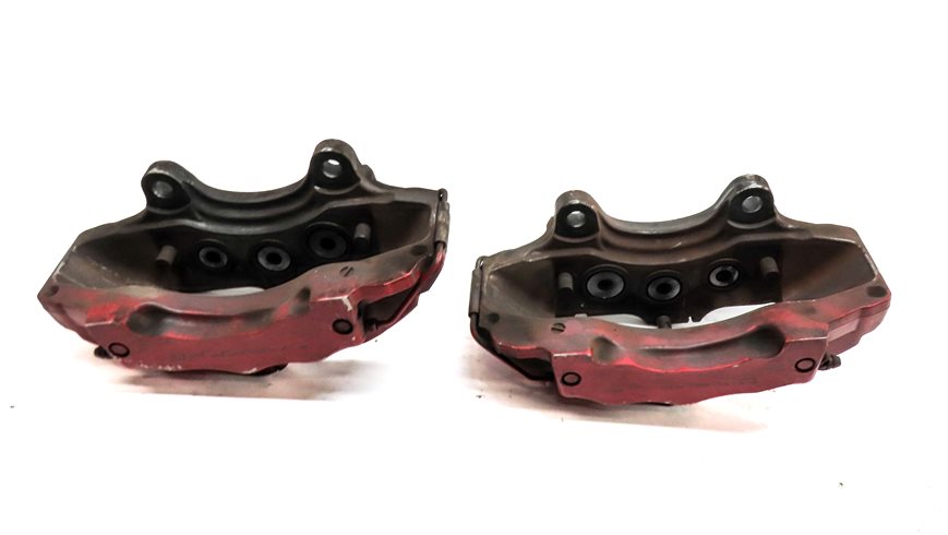 Thumbnail 6: 04-10 PORSCHE CAYENNE 955 957 4.5L 4.8L TURBO BRAKE CALIPER SET/4 (BREMBO) (RED)