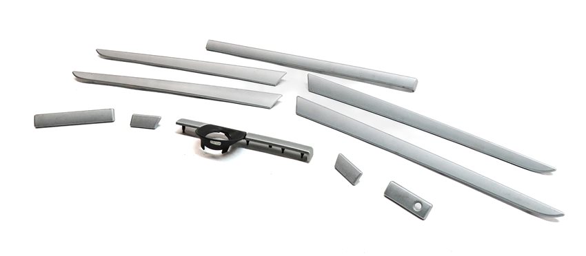 2008 PORSCHE CAYENNE (957) INTERIOR DASH DOOR CONSOLE TRIM SET (SILVER)