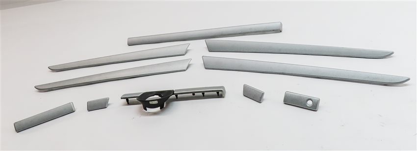 Thumbnail 2: 2008 PORSCHE CAYENNE (957) INTERIOR DASH DOOR CONSOLE TRIM SET (SILVER)