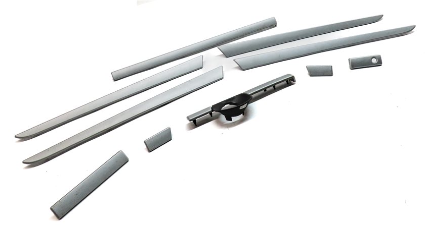 Thumbnail 3: 2008 PORSCHE CAYENNE (957) INTERIOR DASH DOOR CONSOLE TRIM SET (SILVER)