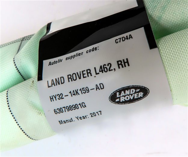 Thumbnail 4: 17-21 LAND ROVER DISCOVERY L462 FRONT RIGHT PASSENGER CURTAIN ROOF AIRBAG BAG