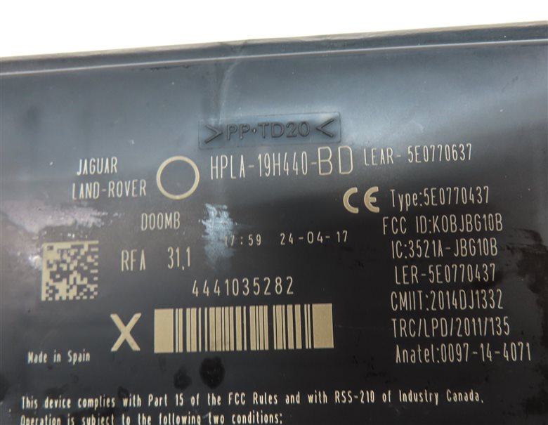 Thumbnail 22: 17 ROVER DISCOVERY L462 3.0L SUPER ECU ECM IGNITION IMMOBILIZER MODULE SET(90k)