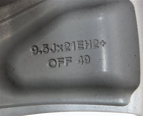 Thumbnail 8: 2017-2020 LAND ROVER DISCOVERY (L462) 21X9.5 9 SPOKE SILVER SPARE TIRE w/RIM