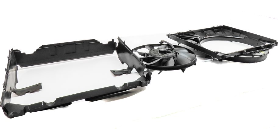 Thumbnail 3: 17-22 ROVER SPORT DEFENDER DISCOVERY RADIATOR COOLING FAN w/ SHROUD SUPPORT