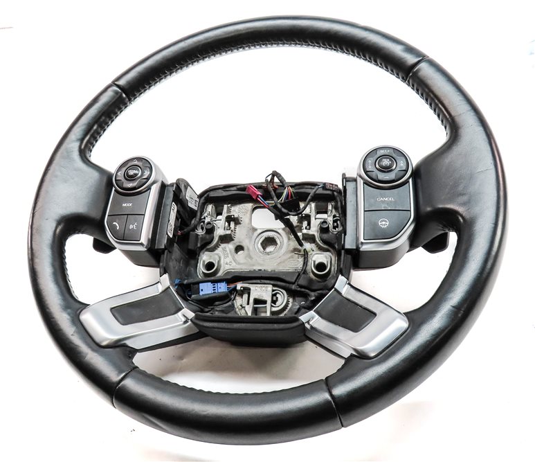 Thumbnail 2: 17-20 ROVER DISCOVERY (L462) HEATED STEERING w/SHIFT PADDLES GRAY STITCH (Black)