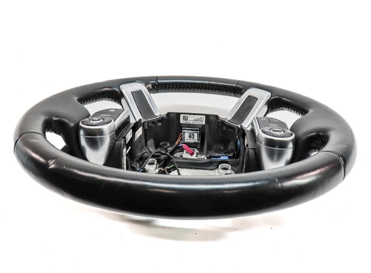 Thumbnail 3: 17-20 ROVER DISCOVERY (L462) HEATED STEERING w/SHIFT PADDLES GRAY STITCH (Black)