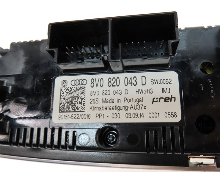 Thumbnail 5: 2015-2018 AUDI A3 S3 (8V) FRONT DUAL ZONE HEATER A/C TEMPERATURE CONTROL PANEL